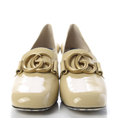 Gucci Vernice GG Victoire 55mm Loafer Pumps 38 Sand Storm 2 of 10