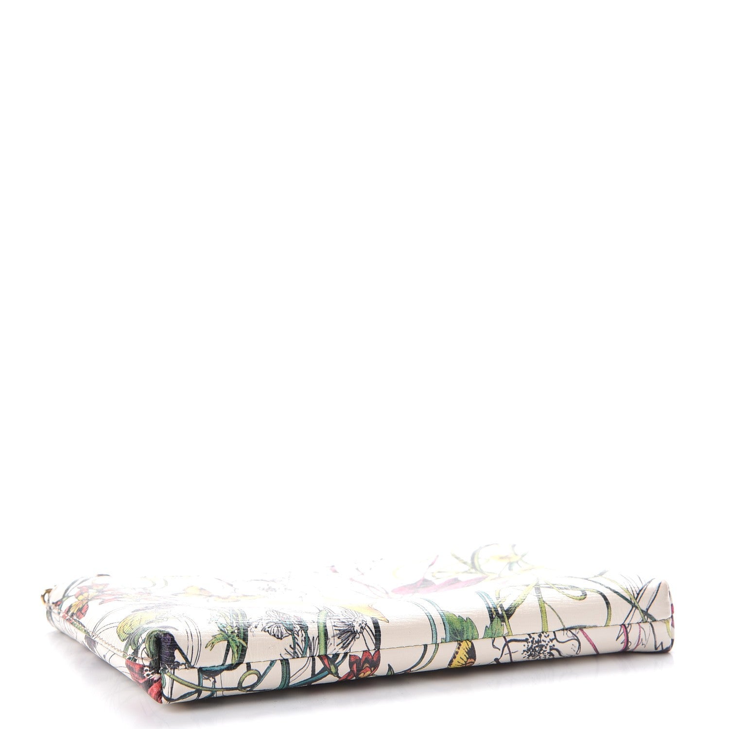Gucci Calfskin Flora Infinity Small Zip Pouch White 4 of 7