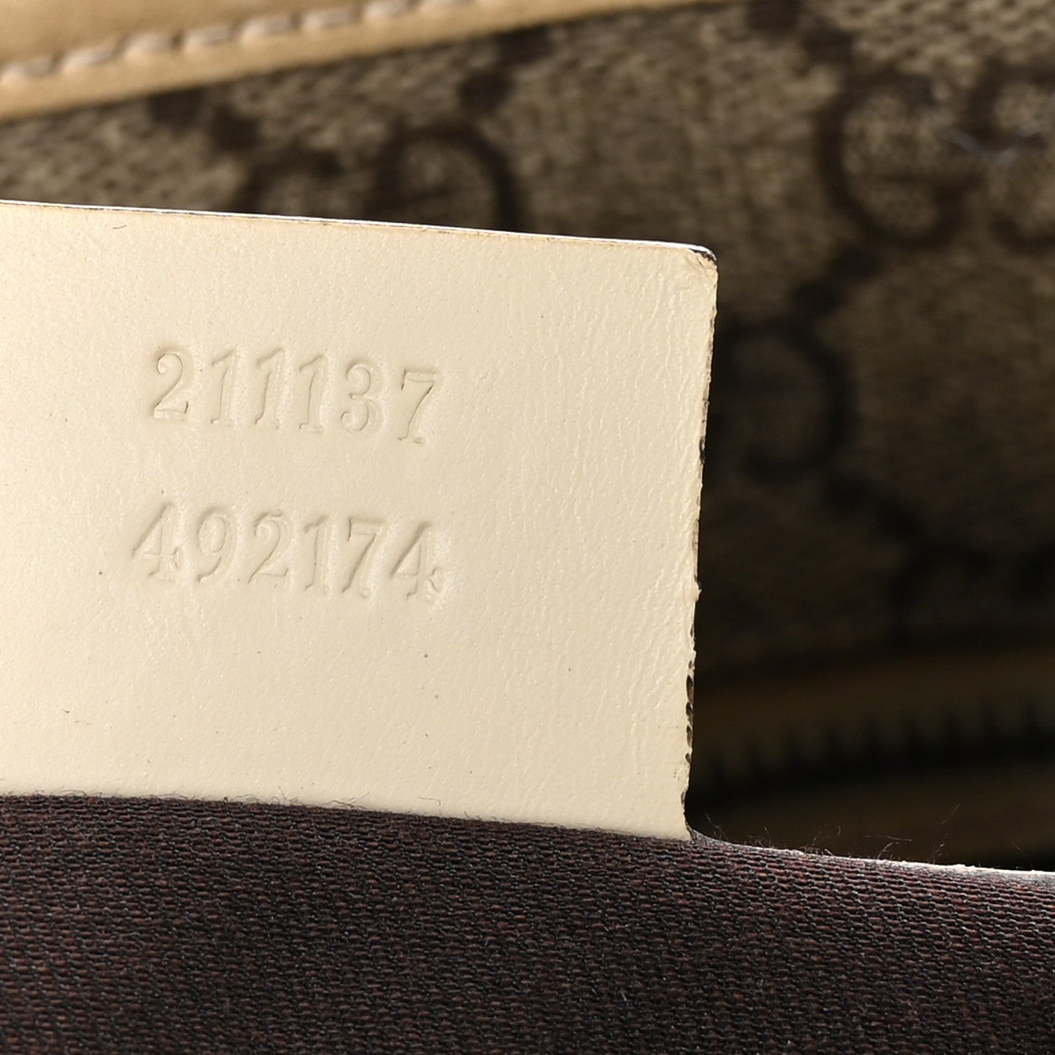 Gucci GG Supreme Monogram Medium Zippered Shopping Tote Off White 7 of 11