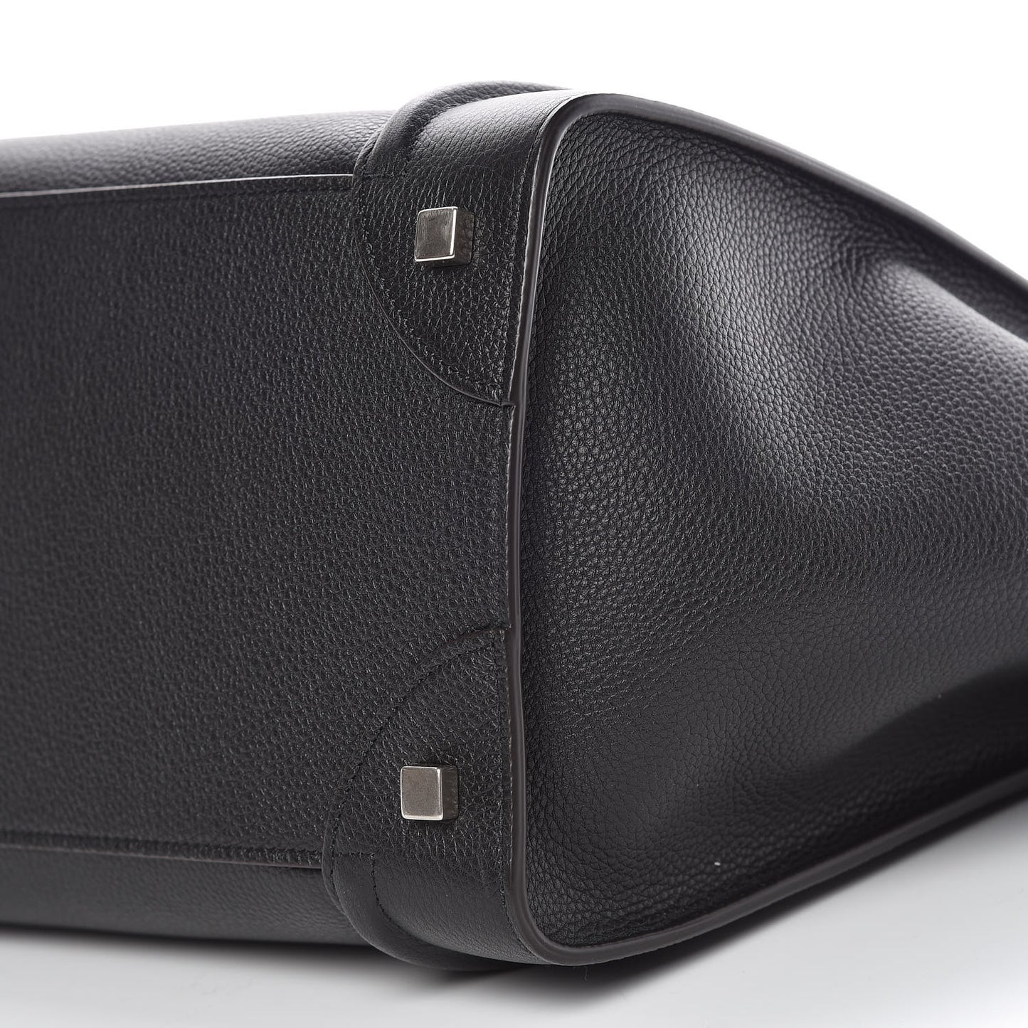Drummed Calfskin Mini Luggage Black