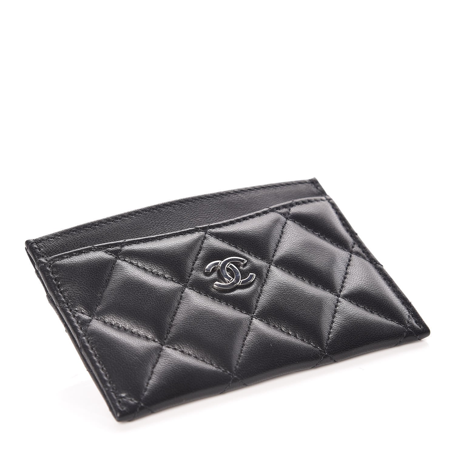 Chanel Lambskin Quilted Card Holder Black 4 of 9