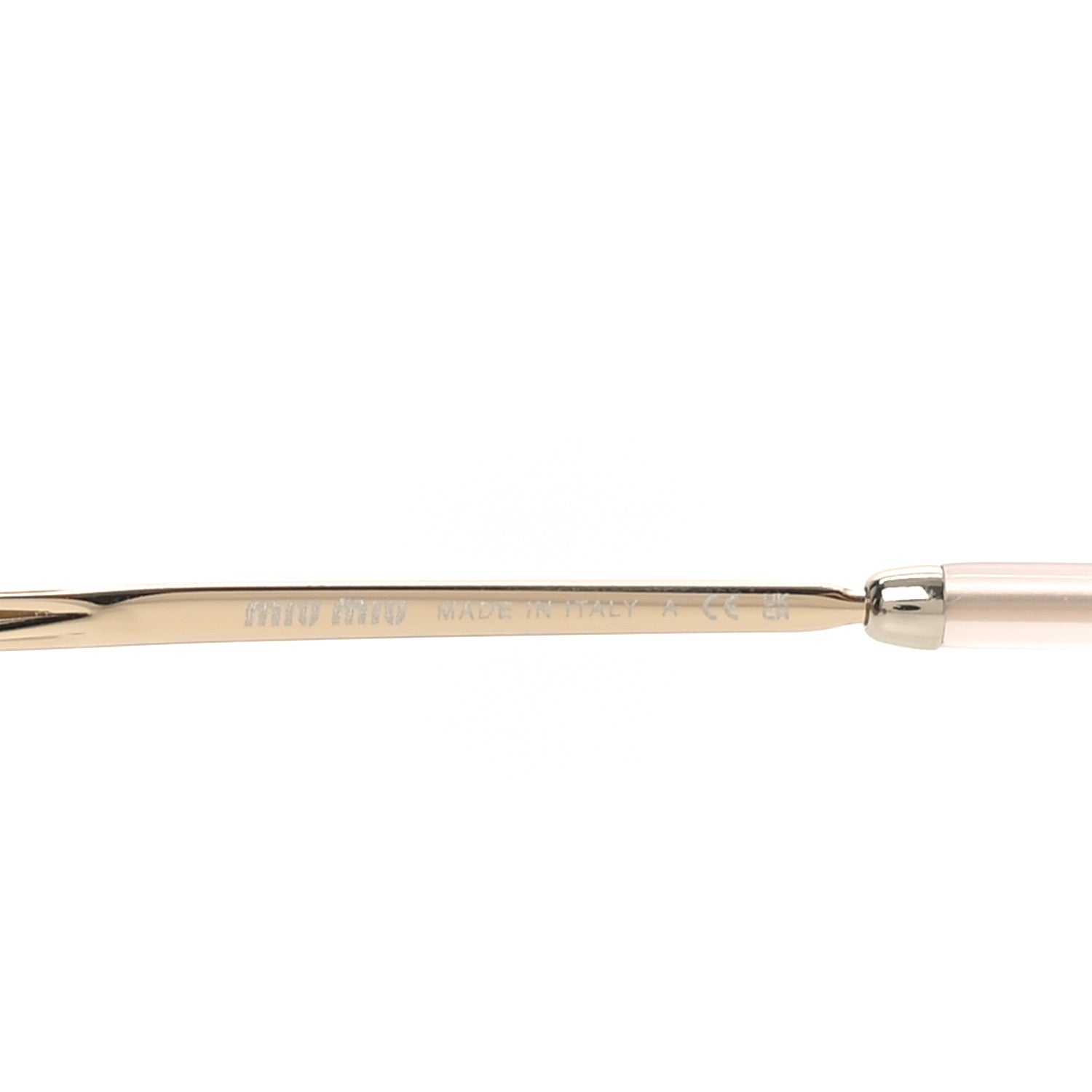 Miu Miu Metal Oval Sunglasses SMU52Y Gold 5 of 7