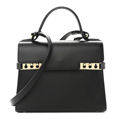 Delvaux Calfskin MM Tempete Satchel Black 1 of 12