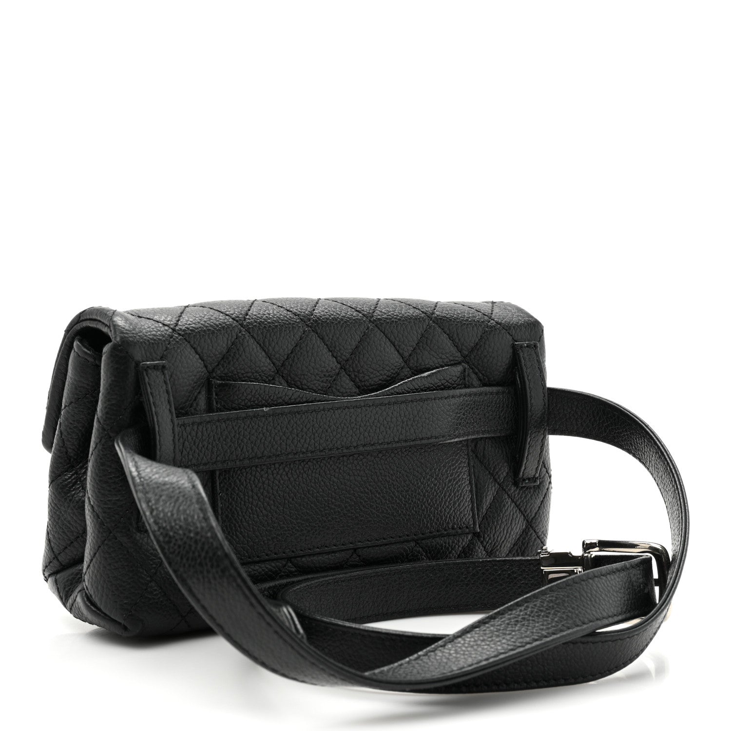 Chanel Grained Calfskin Quilted 2.55 Reissue Flap Belt Bag Clutch Black 3 of 16