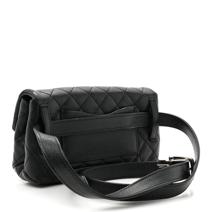 Chanel Grained Calfskin Quilted 2.55 Reissue Flap Belt Bag Clutch Black 3 of 16