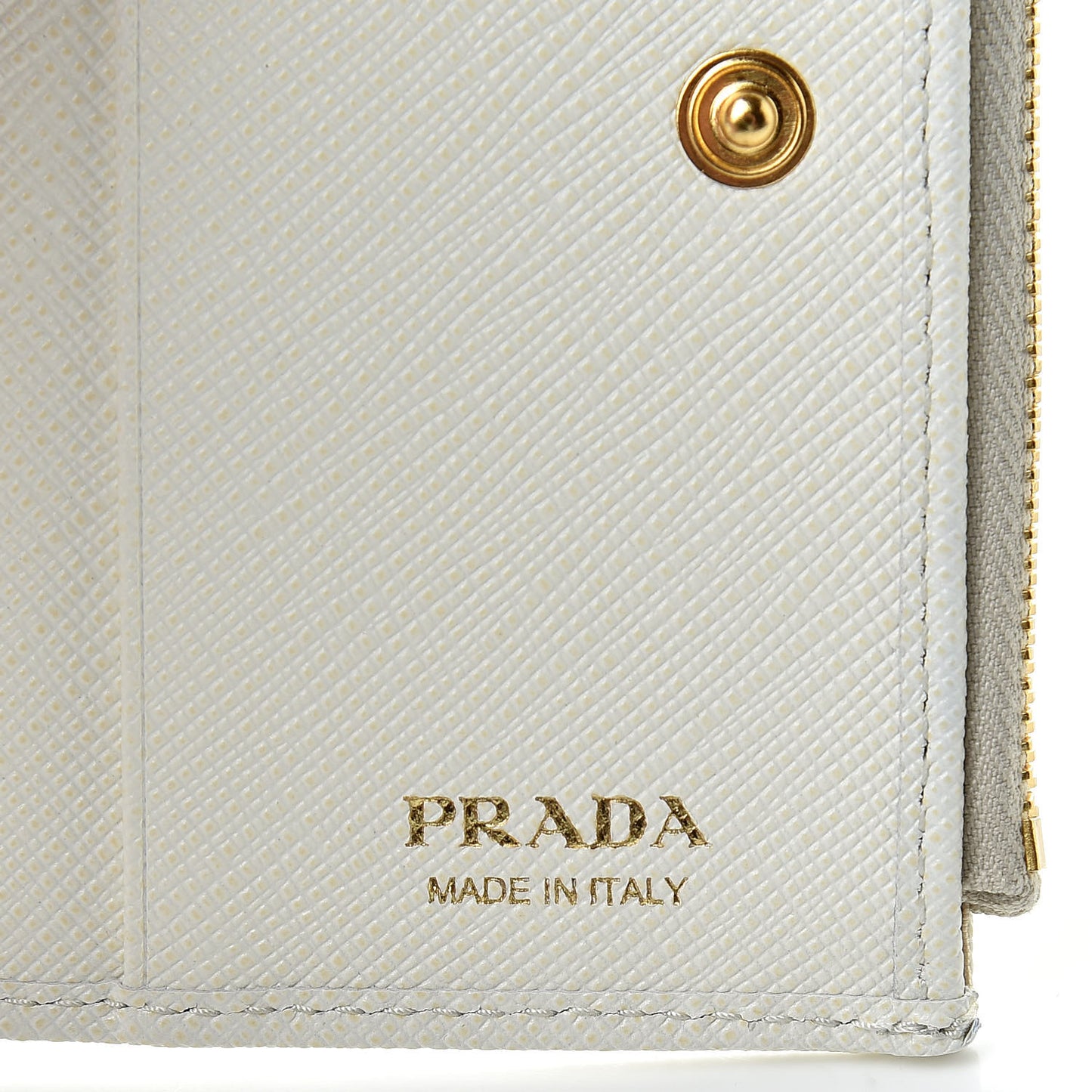 Saffiano Metal Wallet Bianco