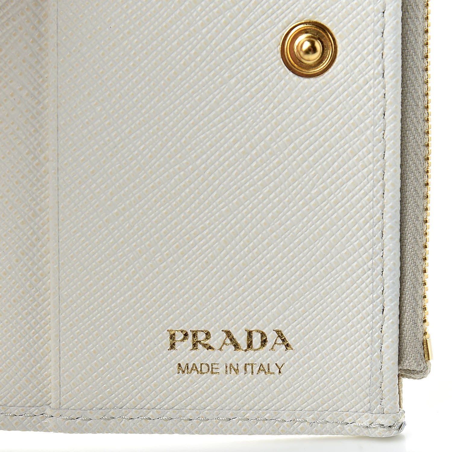 Prada Saffiano Metal Wallet Bianco 6 of 13