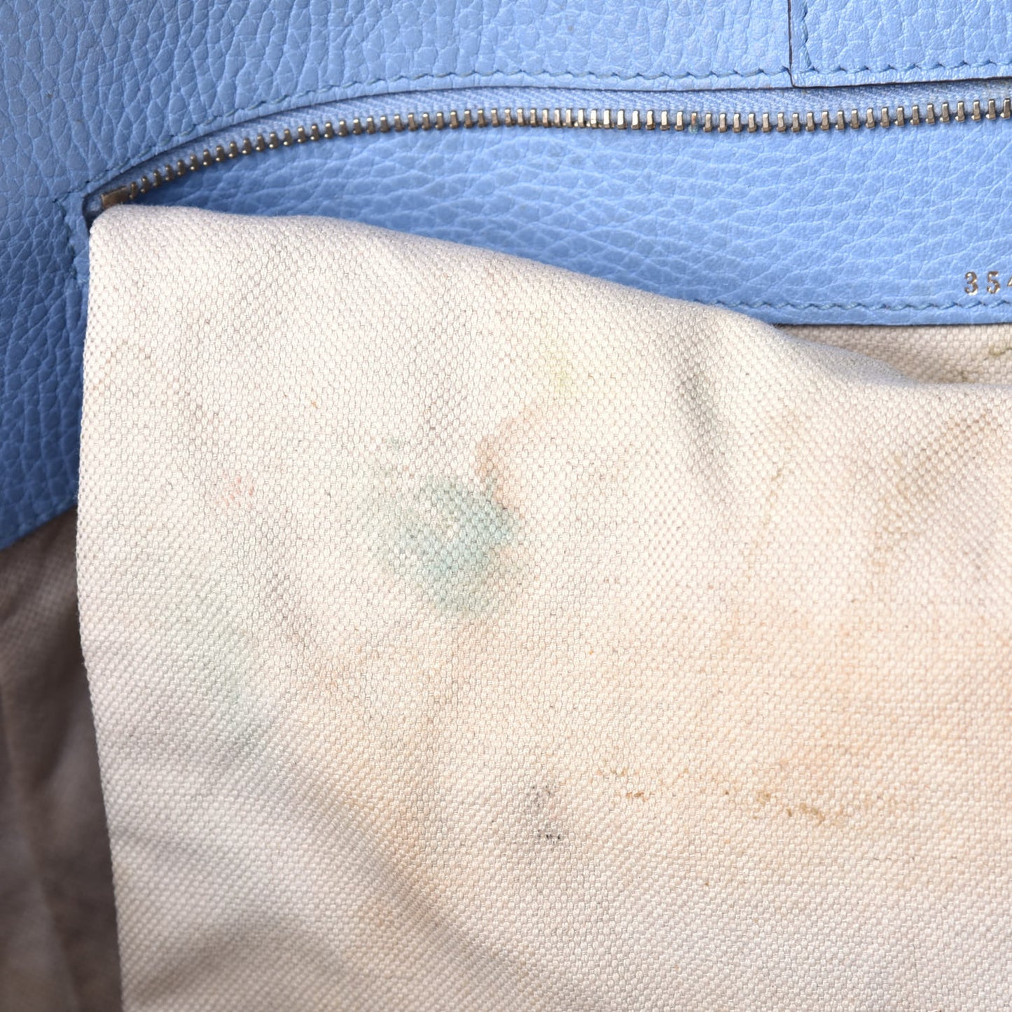 Dollar Calfskin Medium Swing Tote Mineral Blue