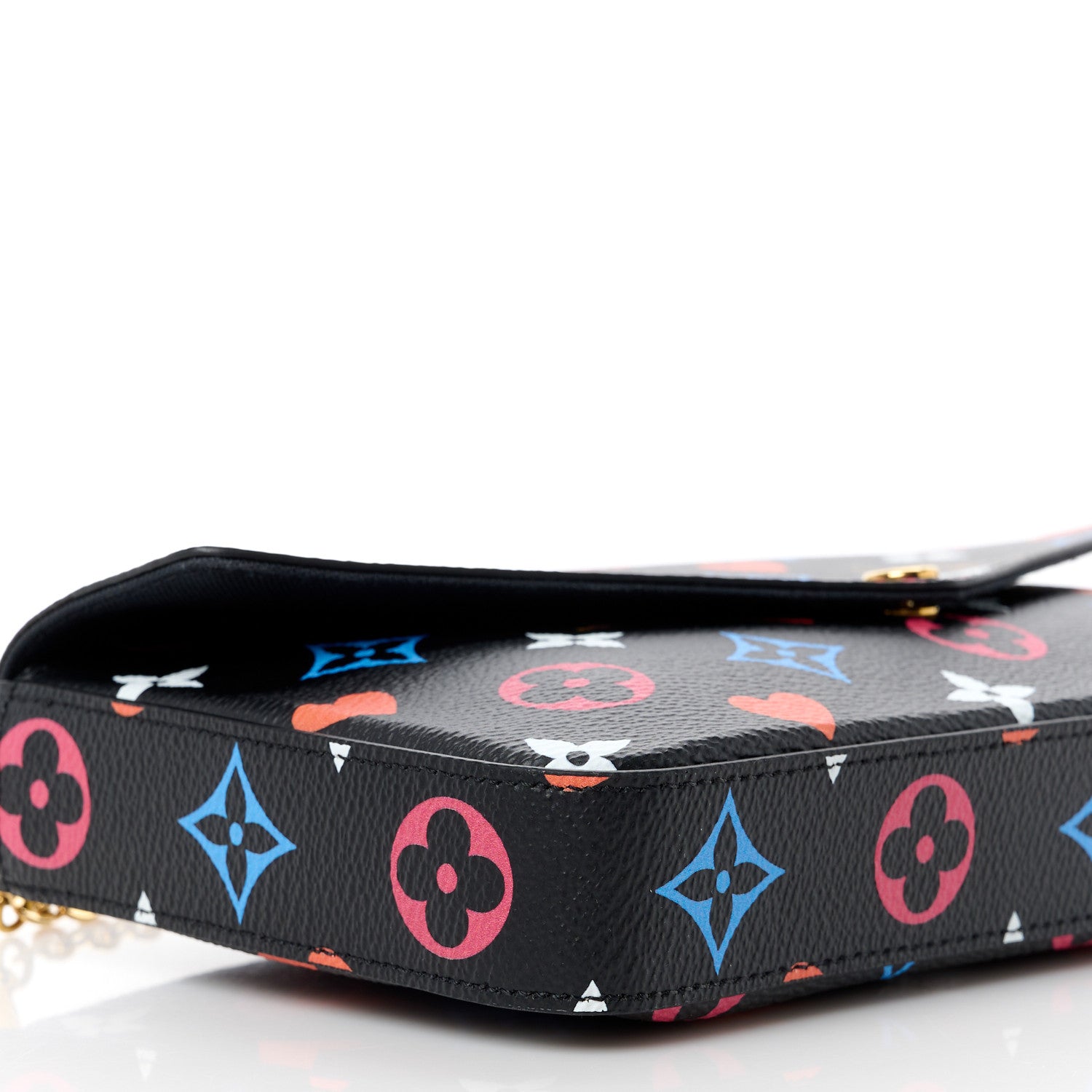 Louis Vuitton Game On Felicie Chain Wallet Black 14 of 15