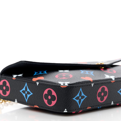Louis Vuitton Game On Felicie Chain Wallet Black 14 of 15