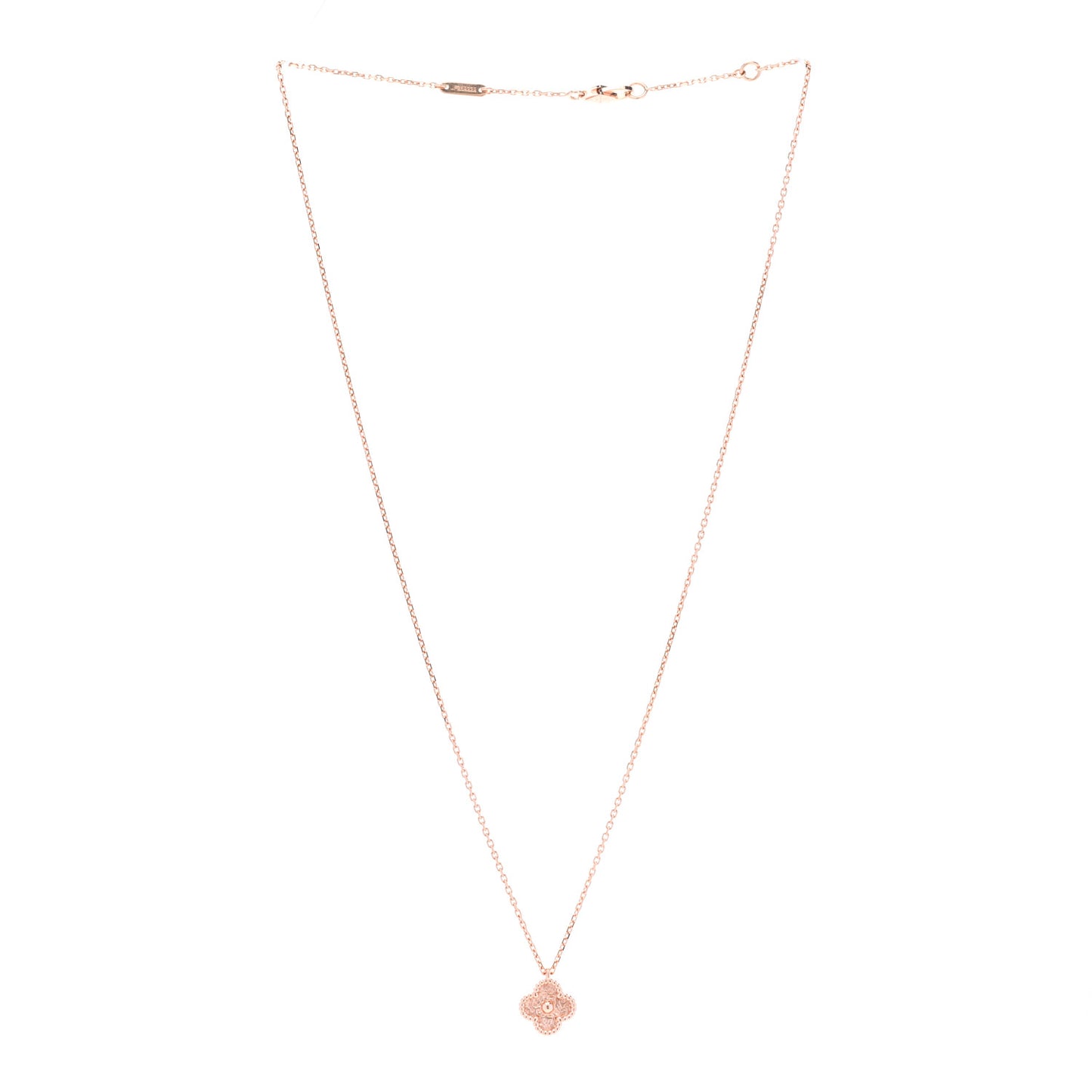 18K Rose Gold Sweet Alhambra Pendant Necklace