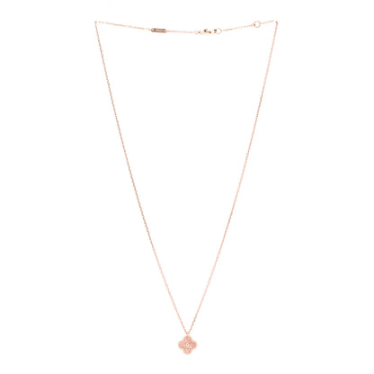 Van Cleef & Arpels 18K Rose Gold Sweet Alhambra Pendant Necklace 3 of 7