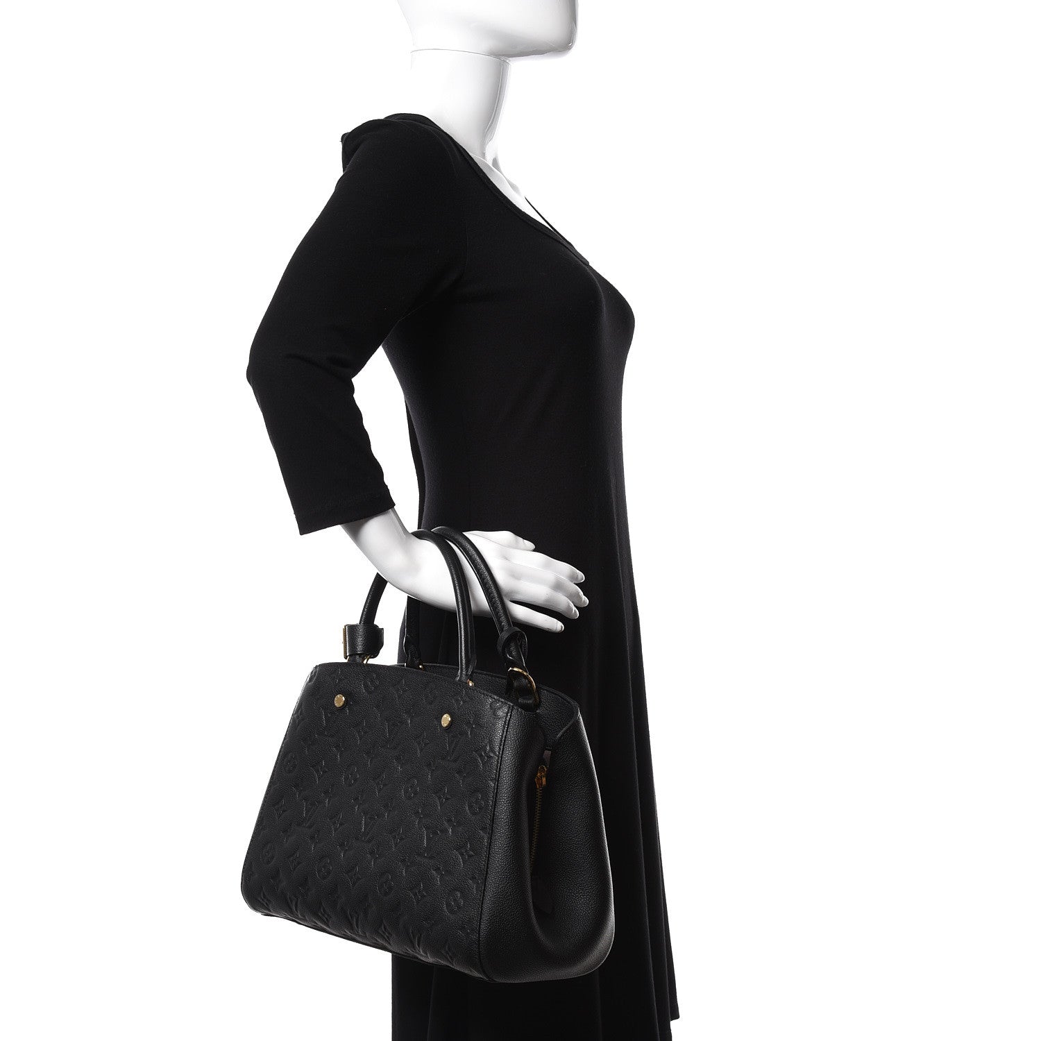 Louis Vuitton Empreinte Montaigne MM Black 3 of 12