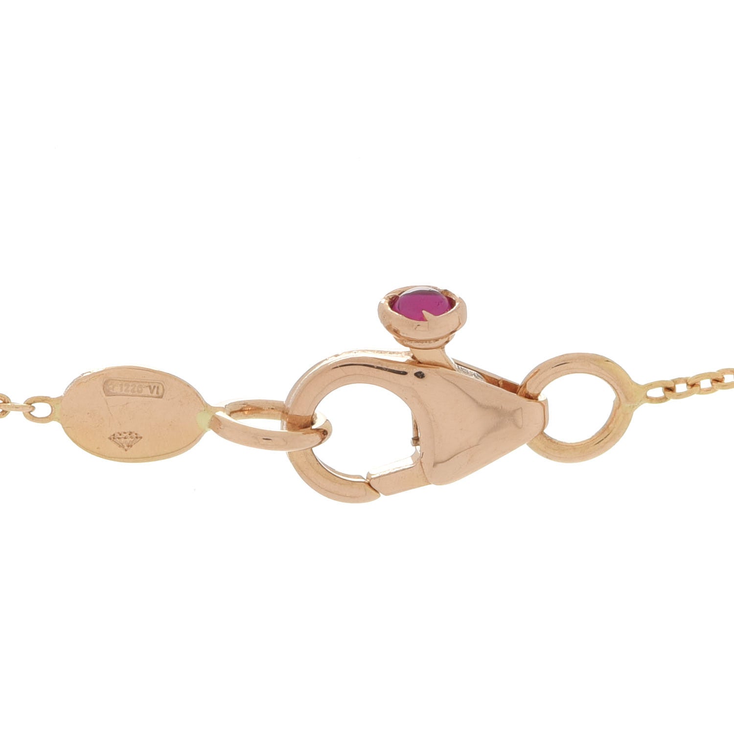Roberto Coin 18K Yellow Gold Diamond .25ct Diamonds By The Inch Five Station Necklace 5 of 6