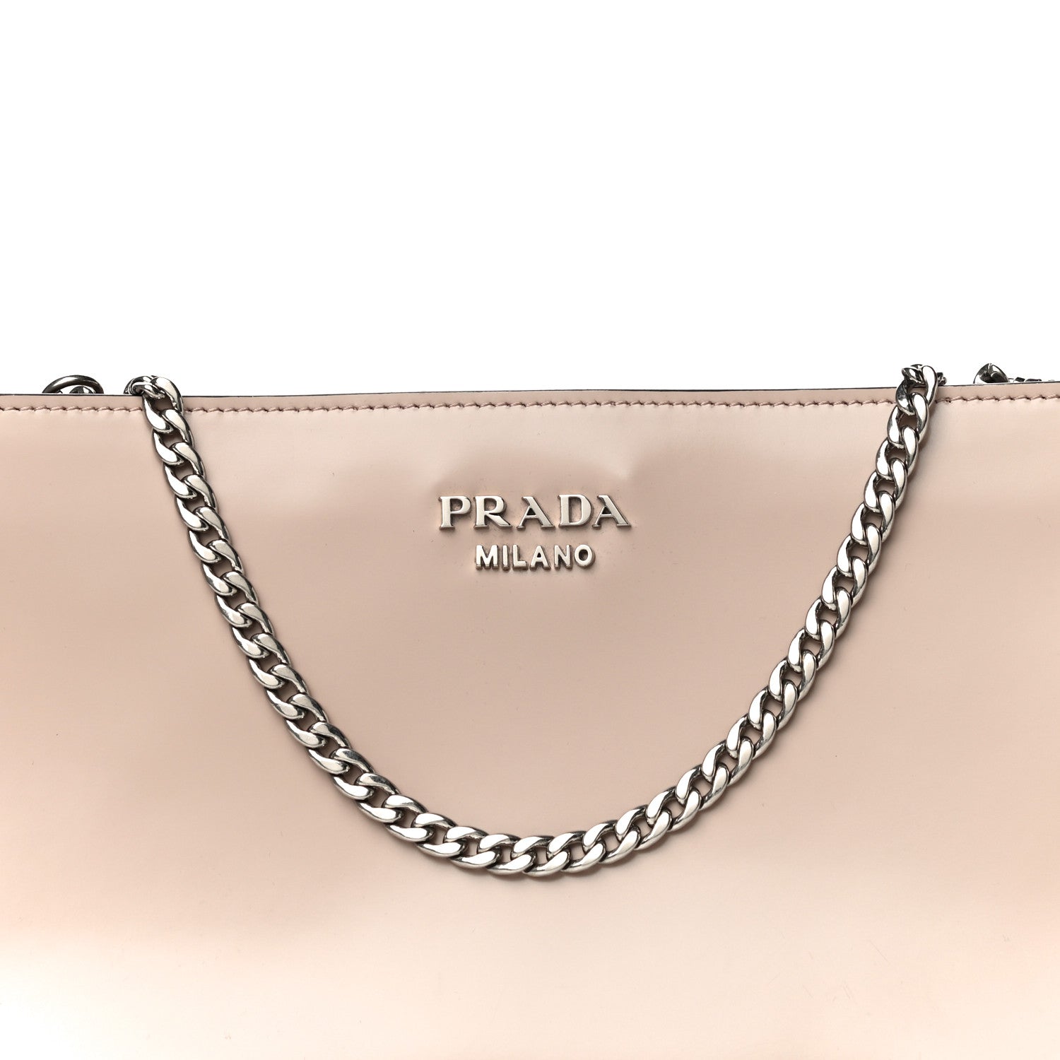 Prada Soft Calf Chain Clutch Cammeo 17 of 19