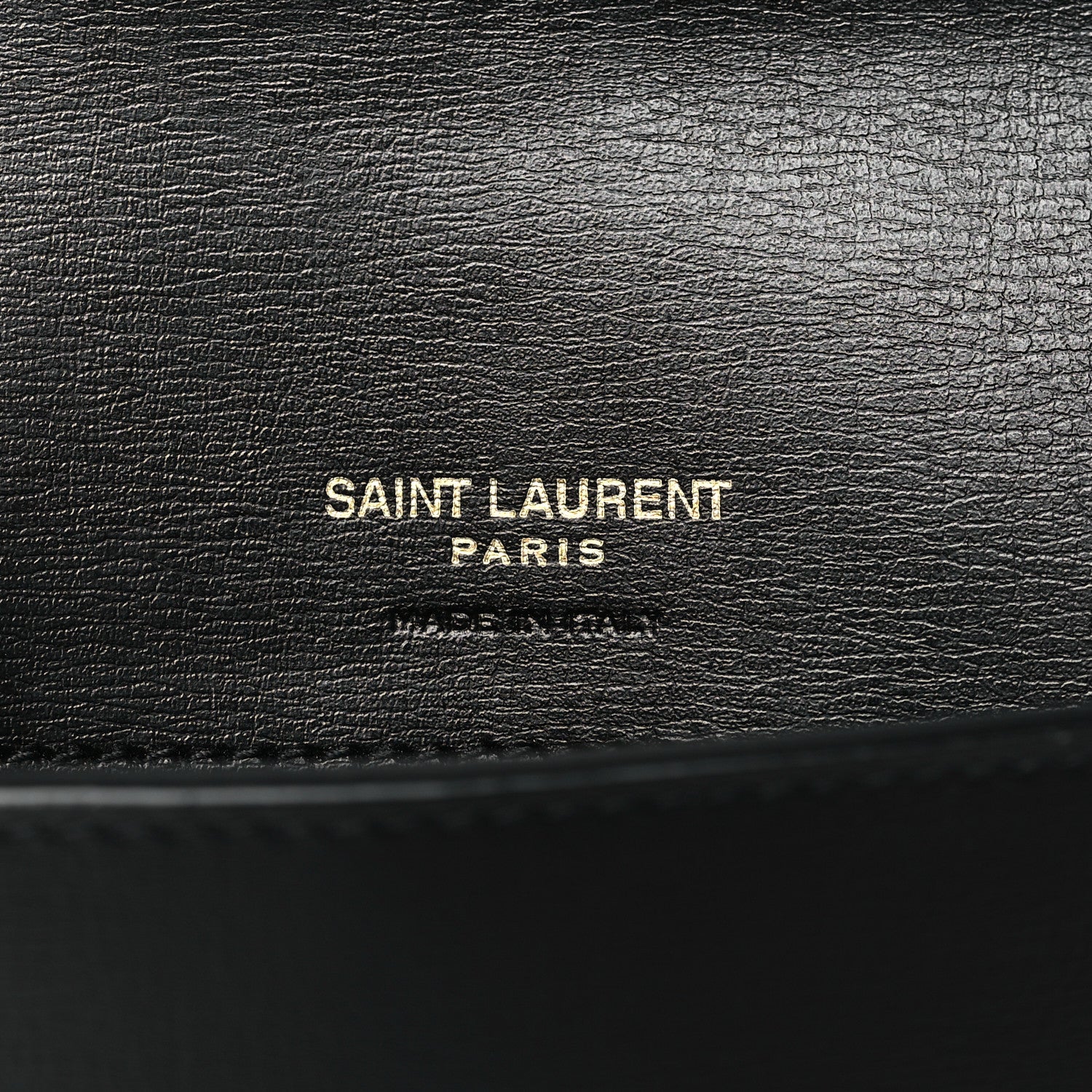 Saint Laurent Grained Calfskin Monogram Phone Holder Crossbody Black 6 of 10