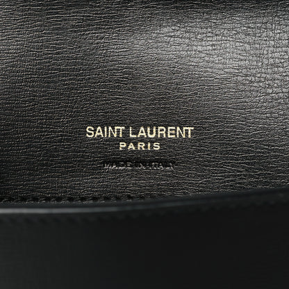 Saint Laurent Grained Calfskin Monogram Phone Holder Crossbody Black 6 of 10