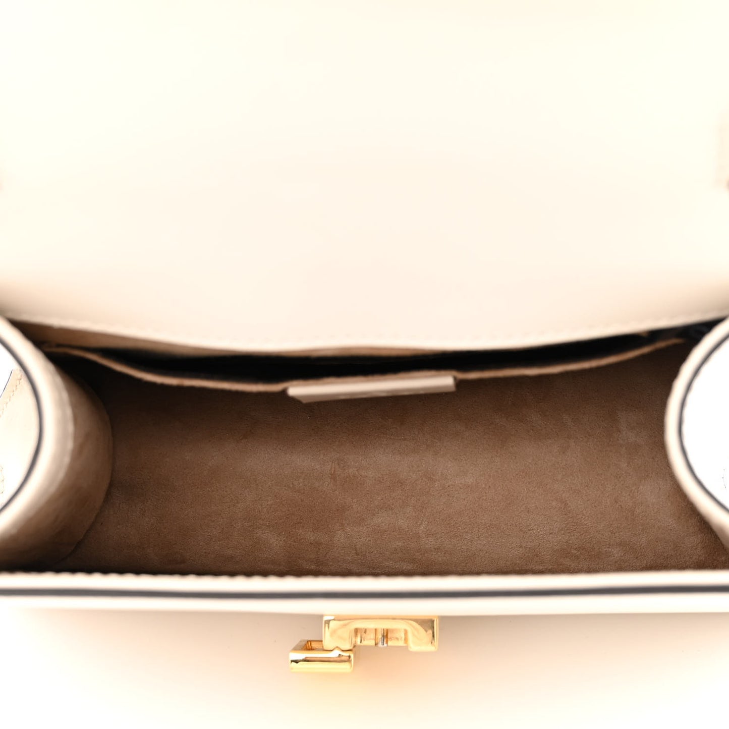 Calfskin Mini Sylvie Top Handle Bag White