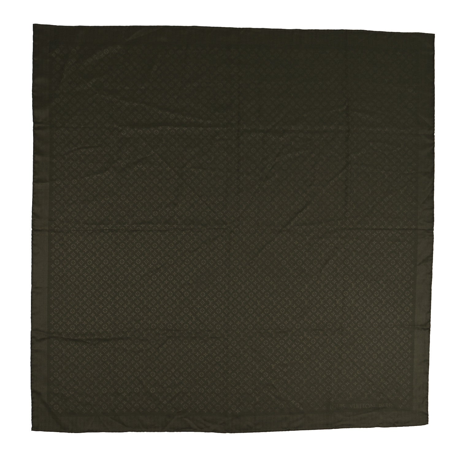 Louis Vuitton Silk Wool Monogram Shawl Green 1 of 3