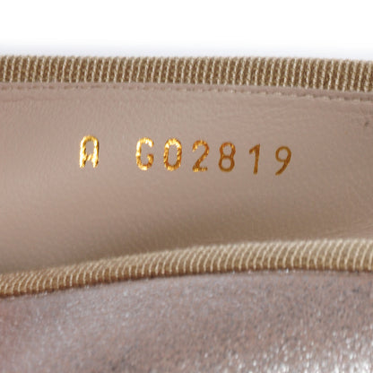 Chanel Leather Metallic CC Cap Toe Ballet Flats 35.5 Light Gold 7 of 7