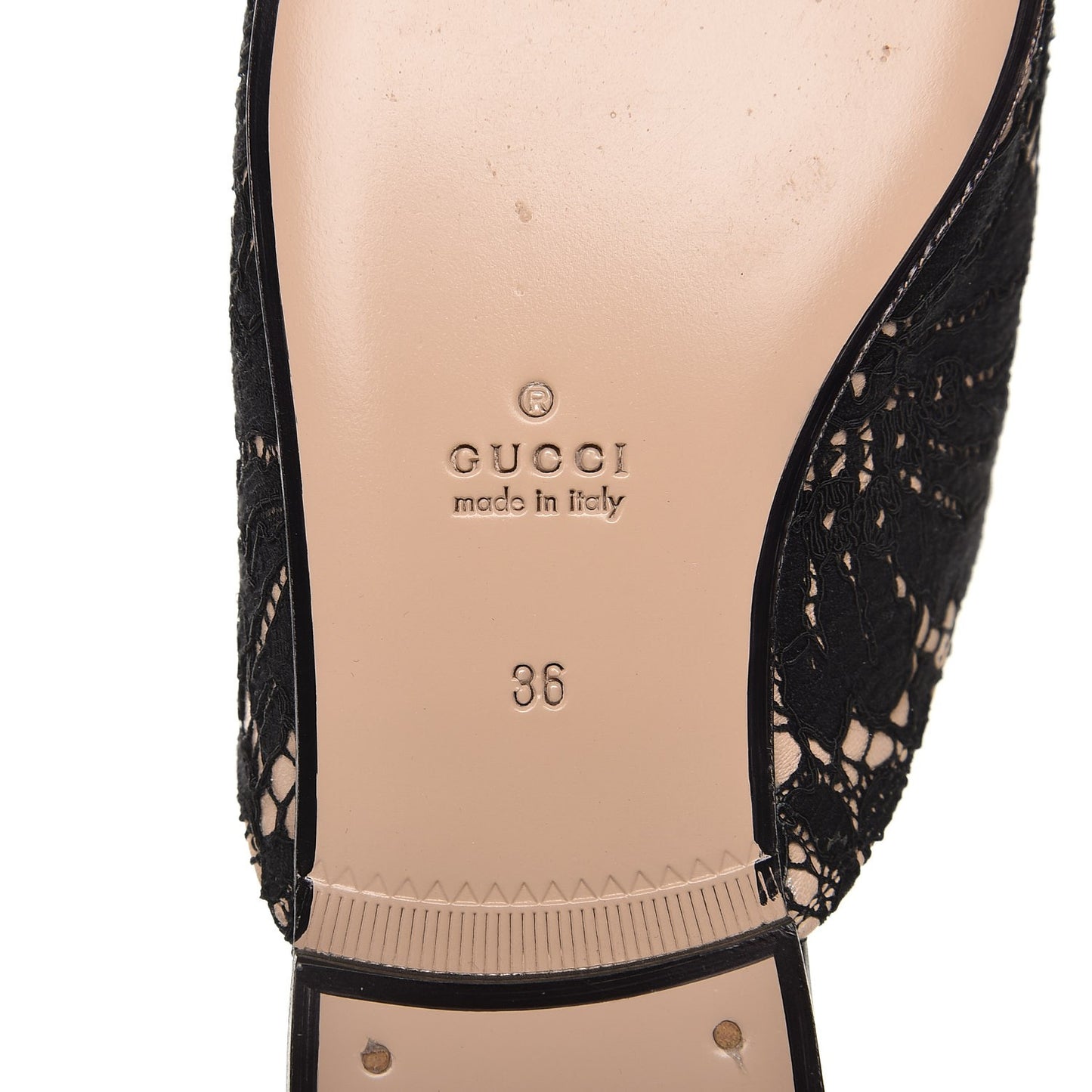 Lace Malaga Kid Womens Princetown Slippers 36 Black Skin Rose