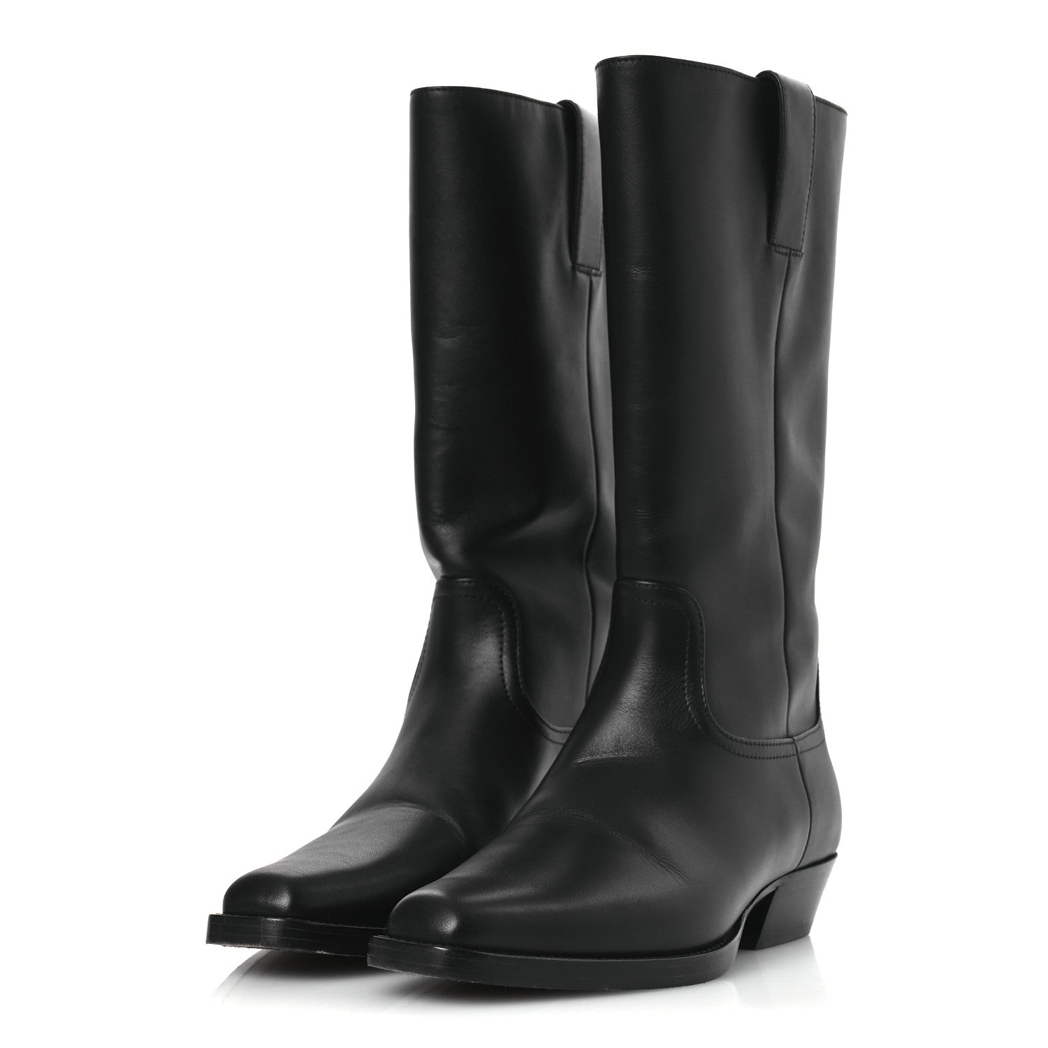 Chanel Calfskin CC High Boots 39.5 Black 4 of 13