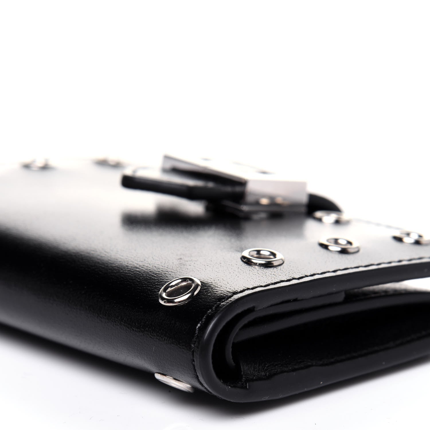 Givenchy Calfskin Eyelet GV3 Card Case Black 10 of 11