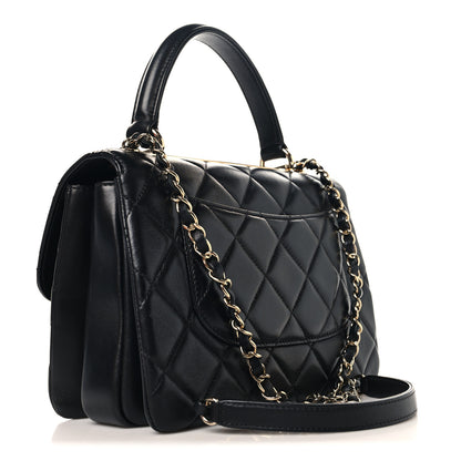 Chanel Lambskin Quilted Small Trendy CC Dual Handle Flap Bag Black 3 of 12