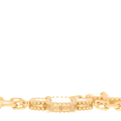 Van Cleef & Arpels 18K Yellow Gold Mother of Pearl 5 Motifs Vintage Alhambra Bracelet 4 of 5