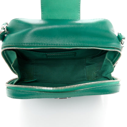 Chanel Lambskin Quilted Mini CC Box Camera Bag Green 5 of 11