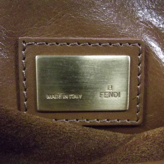 Fendi Vitello Saddle Medium Peekaboo Iconic Satchel Moro 6 of 11