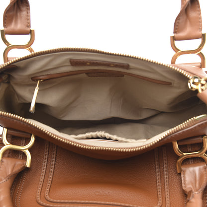 Chloe Calfskin Medium Marcie Multi Fringe Satchel Tan 5 of 12