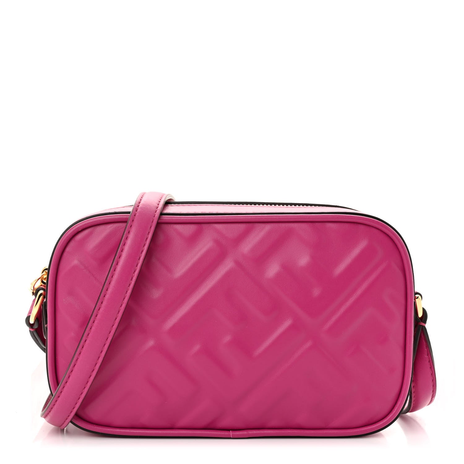 Fendi Vitello Epoque FF Embossed Camera Case Ciclamino Pilar 1 of 14