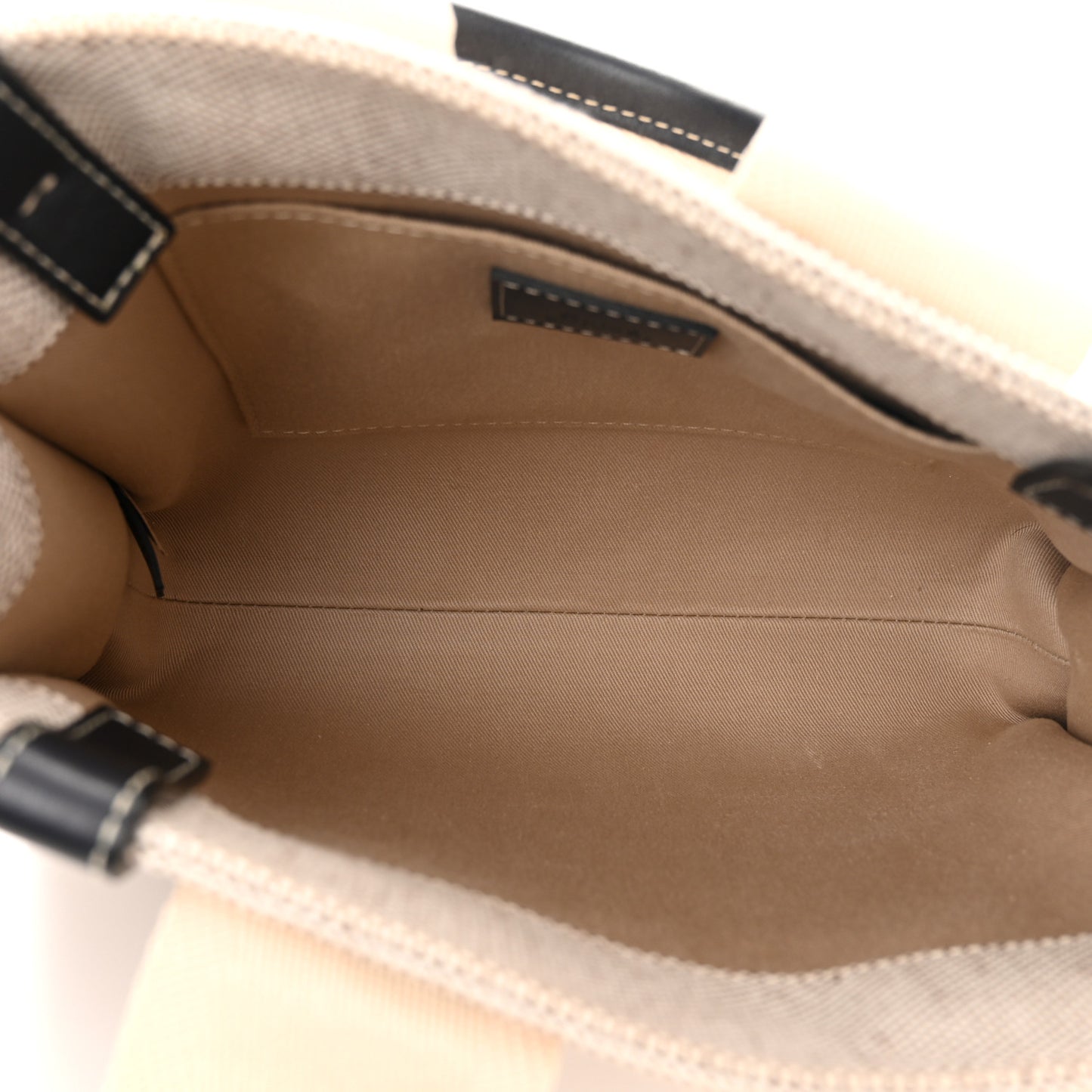 Cotton Calfskin Small Woody Ribbon Tote White Blue