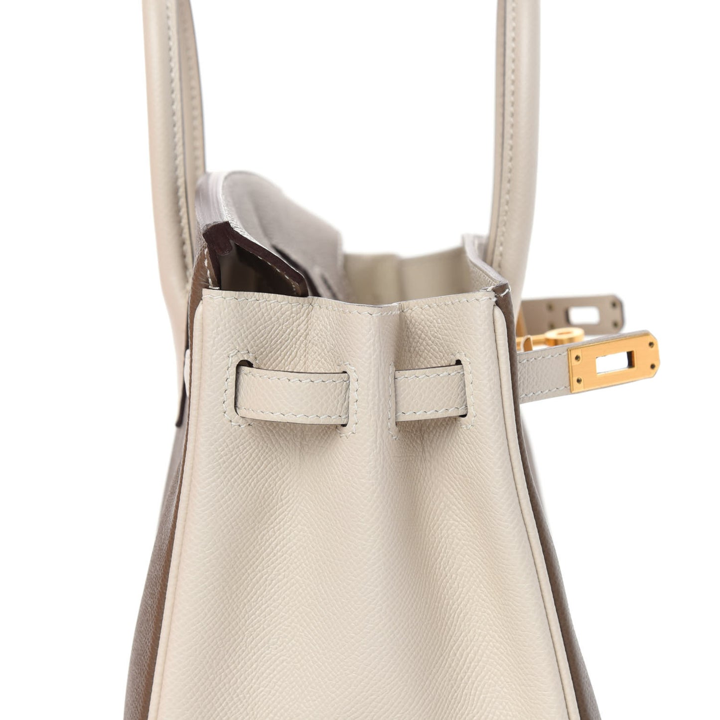 Epsom Horseshoe Birkin 25 Etoupe Craie