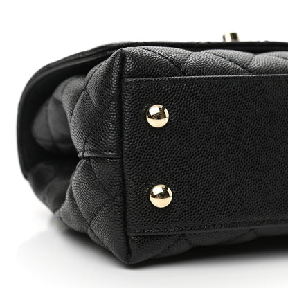 Chanel Caviar Quilted Extra Mini Coco Handle Flap Black 9 of 11