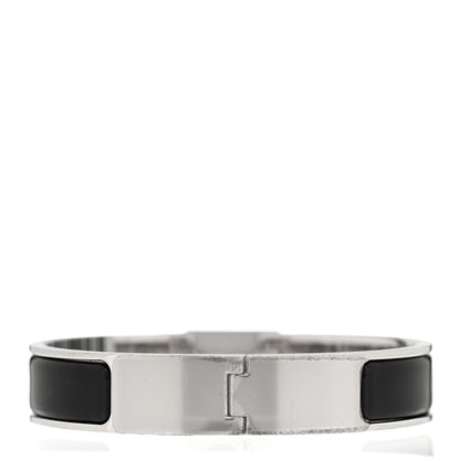 Hermes Enamel Narrow Clic Cadenas Bracelet PM Black 3 of 4