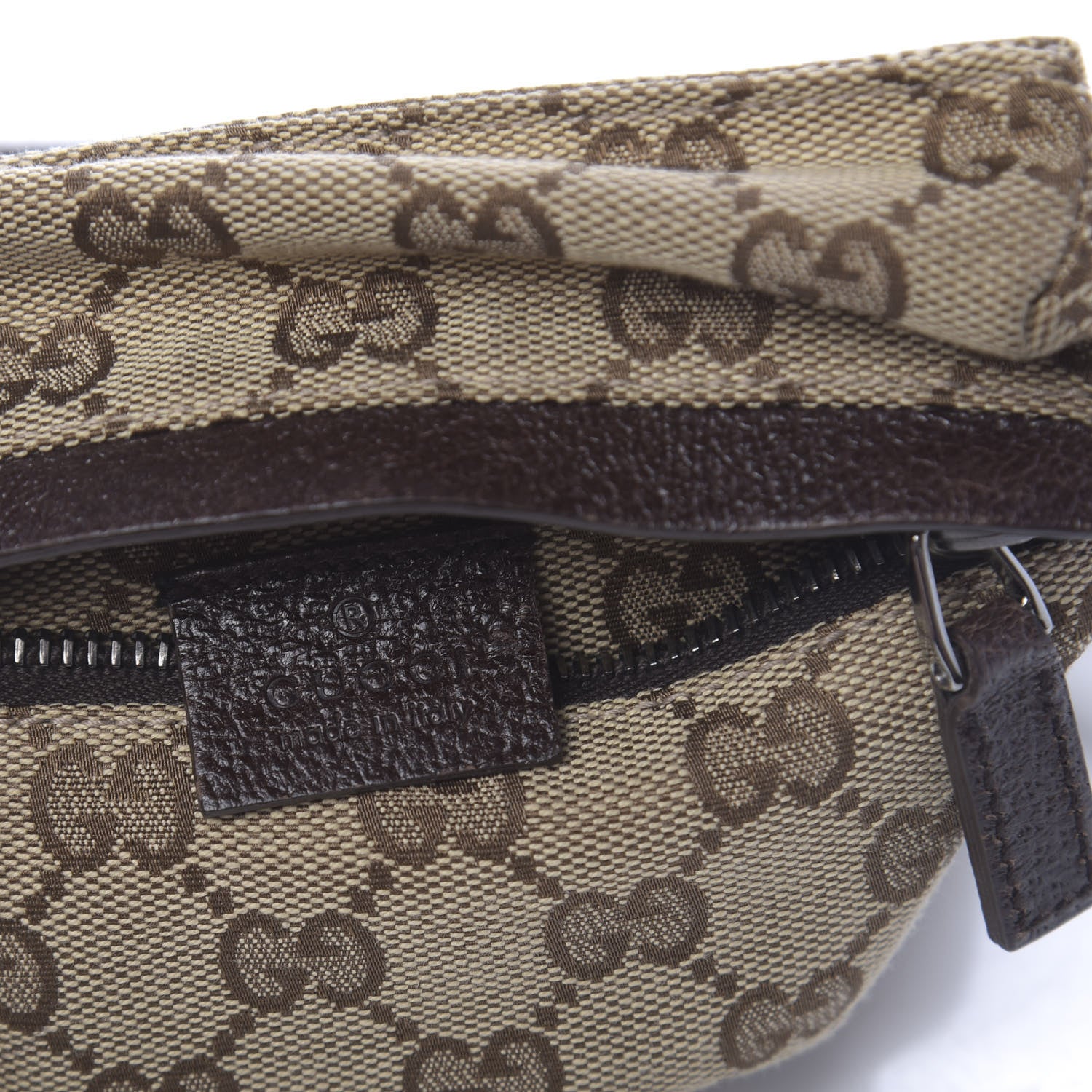 Gucci GG Monogram Double Pocket Belt Bag Dark Brown 6 of 13