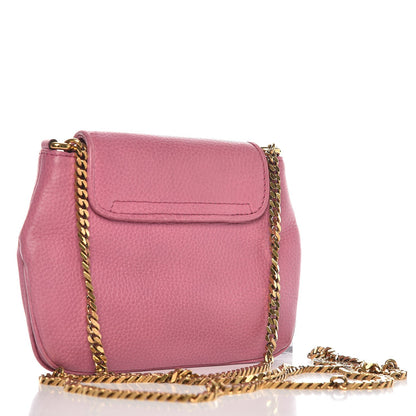 Gucci Pebbled Calfskin Small 1973 Chain Shoulder Bag Peonia Flower 3 of 10