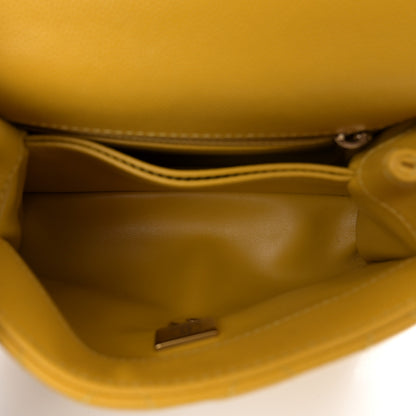 Chanel Caviar Quilted Extra Mini Coco Handle Flap Yellow 5 of 11