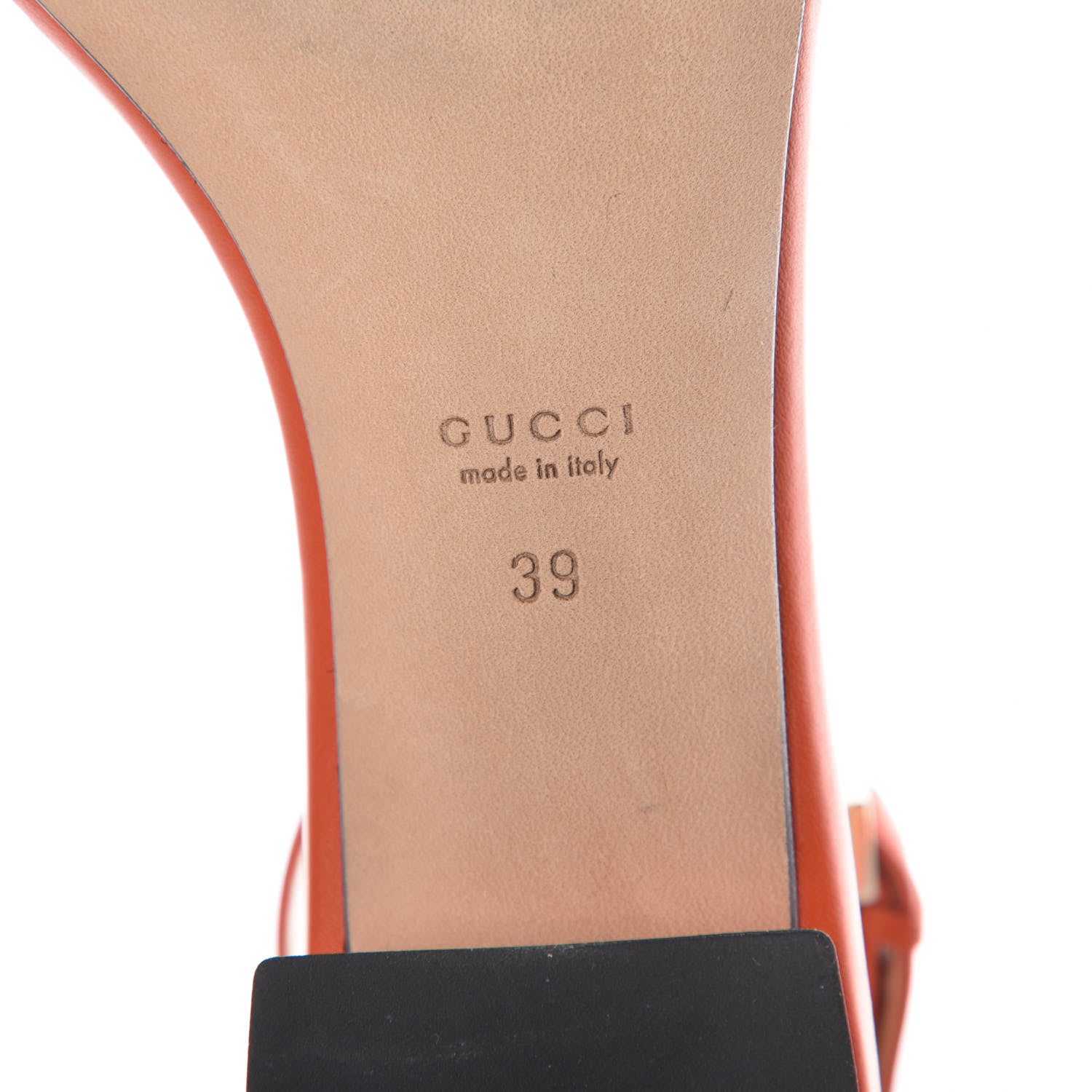 Gucci Calfskin Miro Soft Liliane Horsebit Sandals 39 Sun Orange 8 of 10