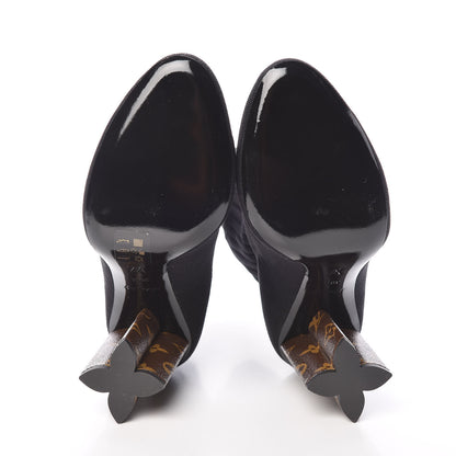 Louis Vuitton Monogram Stretch Fabric Silhouette Ankle Boots 39.5 Black 5 of 6