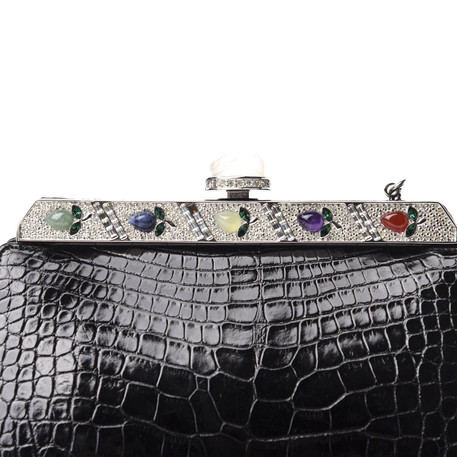 Judith Leiber Alligator Crystal Evening Bag Black 11 of 12