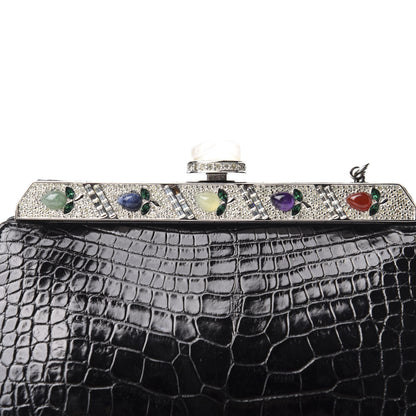 Judith Leiber Alligator Crystal Evening Bag Black 11 of 12