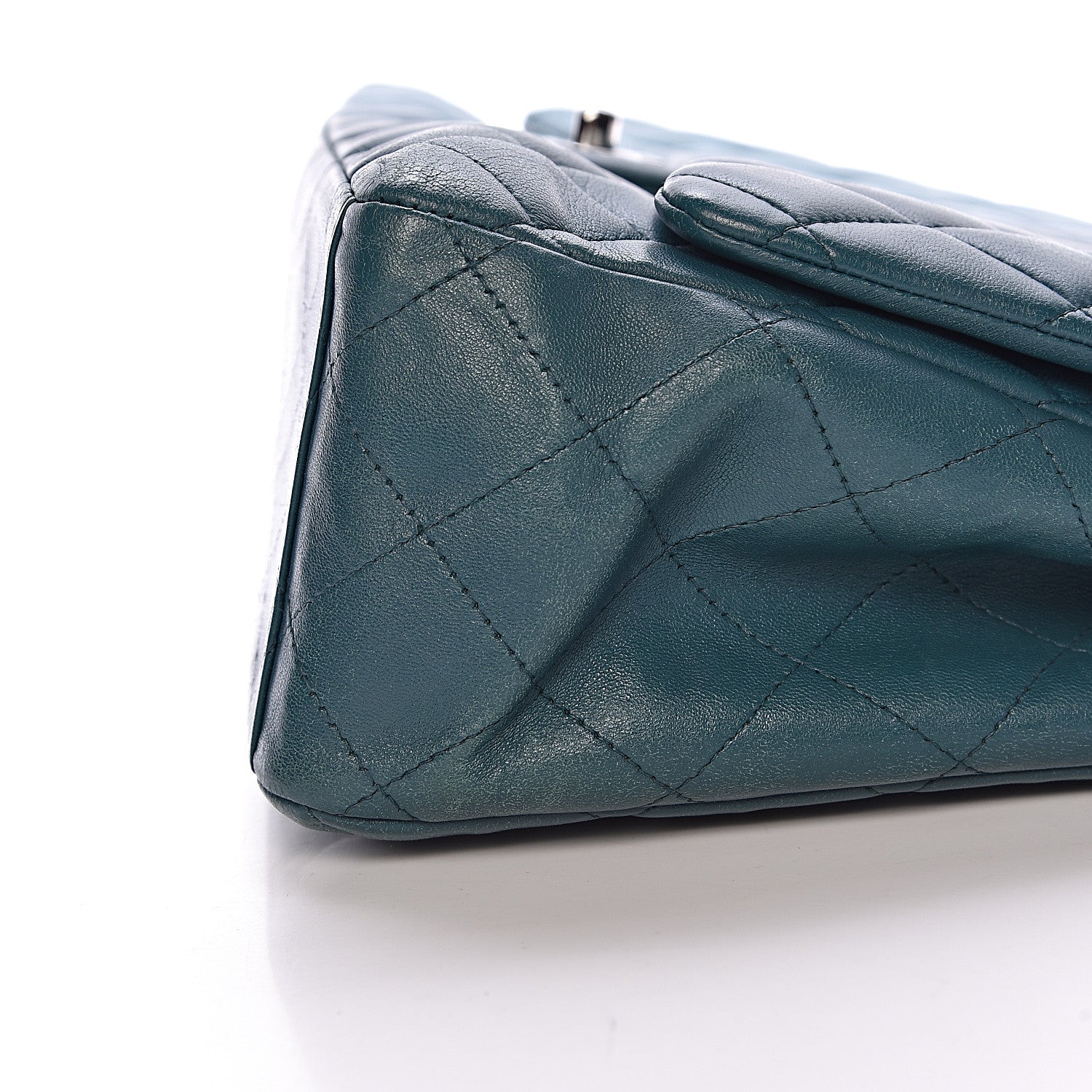 Chanel Lambskin Quilted Maxi Single Flap Turquoise 16 of 18