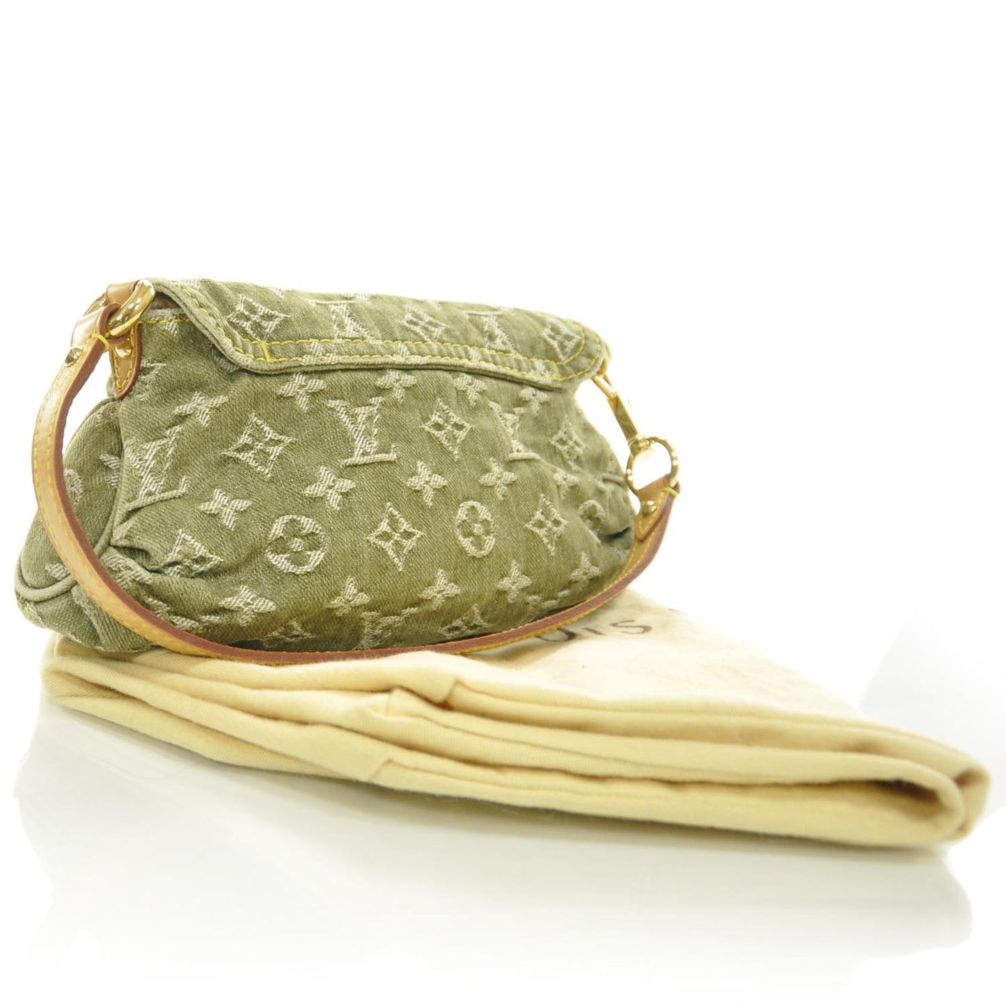 Monogram Denim Mini Pleaty Lichen