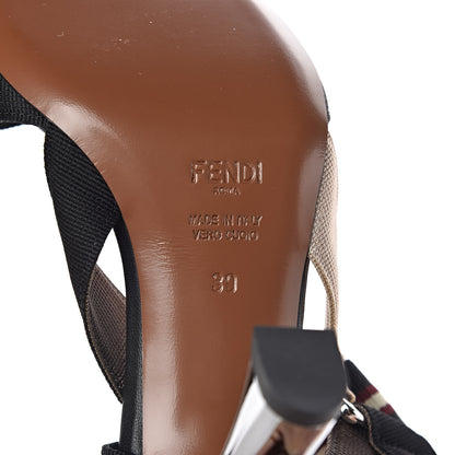 Fendi Technical Mesh Logo 3D Sandal Pumps 39 Black Multicolor 6 of 9