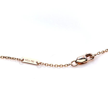 Van Cleef & Arpels 18K Rose Gold Carnelian Sweet Alhambra Heart Pendant Necklace 5 of 5