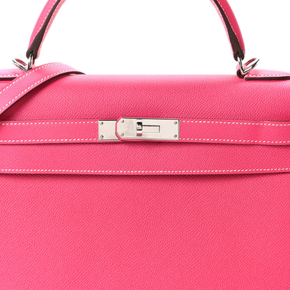 Hermes Epsom Kelly Sellier 32 Rose Tyrien 7 of 9