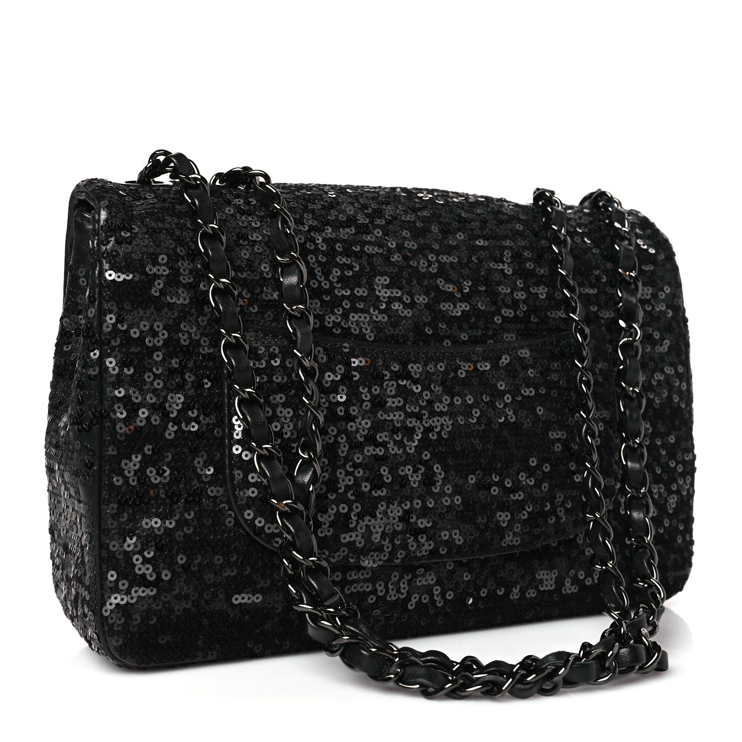 Chanel Sequin Lambskin Medium Moonlight on Water Flap Black 3 of 10